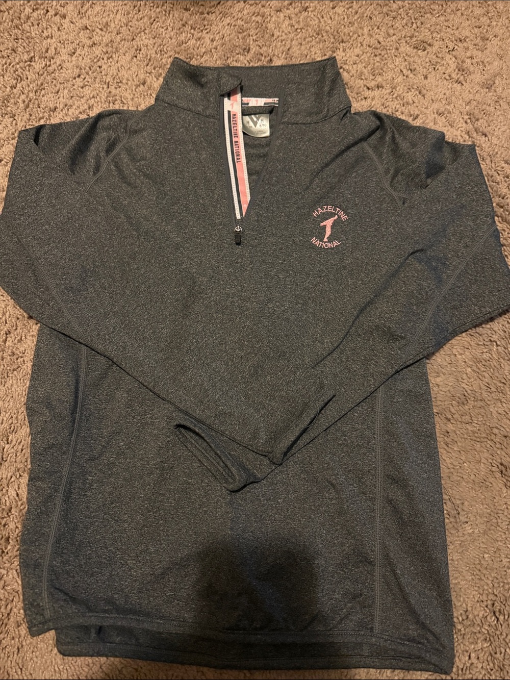 Girls Levelwear Quarter-Zip Performance Pullover - Dark Charcoal